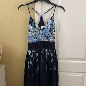 Blue Floral Maxi Dress